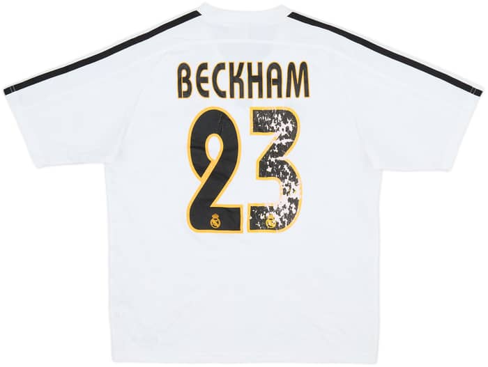 2003-04 Real Madrid Home Shirt Beckham #23 - 4/10 - (L.Boys)