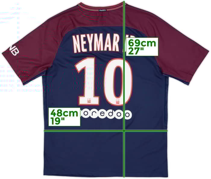 2017-18 Paris Saint-Germain Home Shirt Neymar Jr #10 - 7/10 - (M)