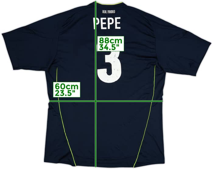 2010-11 Real Madrid Away Shirt Pepe #3 - 5/10 - (XXL)