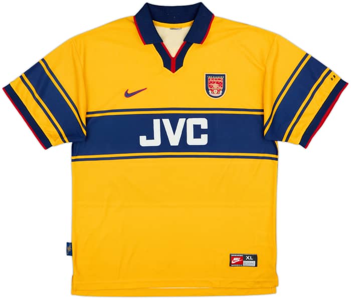 1997-99 Arsenal Away Shirt Bergkamp #10 - 8/10 - (XL)