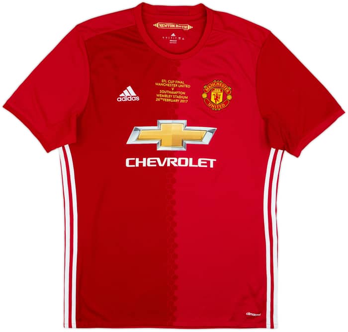 2016-17 Manchester United 'EFL Cup Final' Home Shirt Pogba #6 - 6/10 - (L)