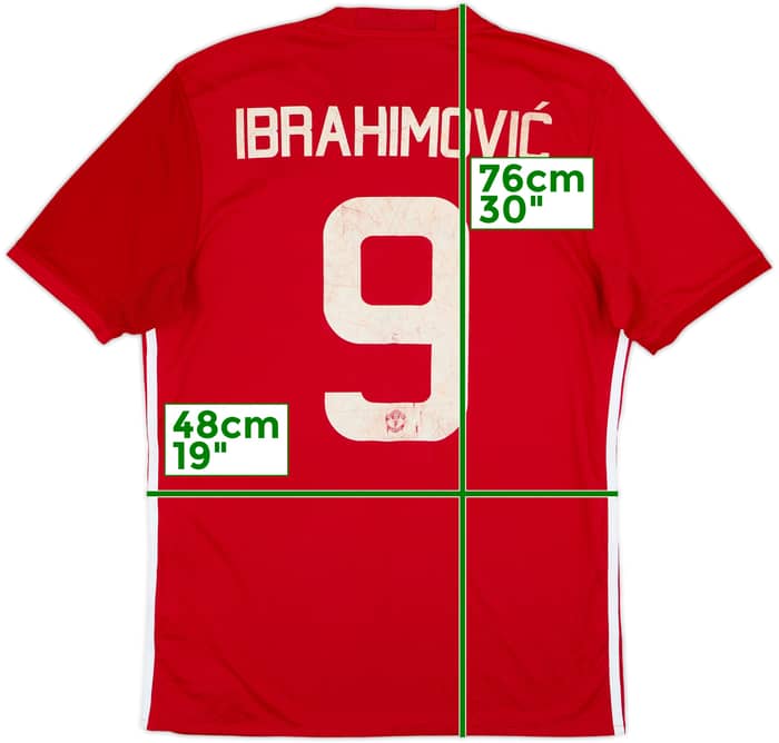 2016-17 Manchester United Home Shirt Ibrahimovic #9 - 5/10 - (M)