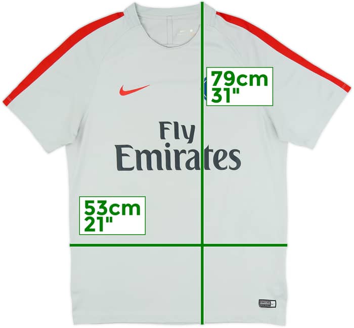 2017-18 Paris Saint-Germain Nike Training Shirt - 8/10 - (L)