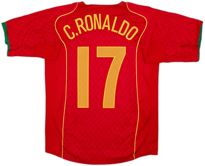 2004-06 Portugal Home Shirt C.Ronaldo #17 - 8/10 - (XL.Boys)