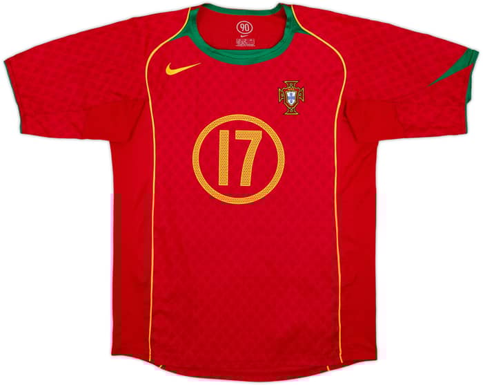 2004-06 Portugal Home Shirt C.Ronaldo #17 - 8/10 - (XL.Boys)