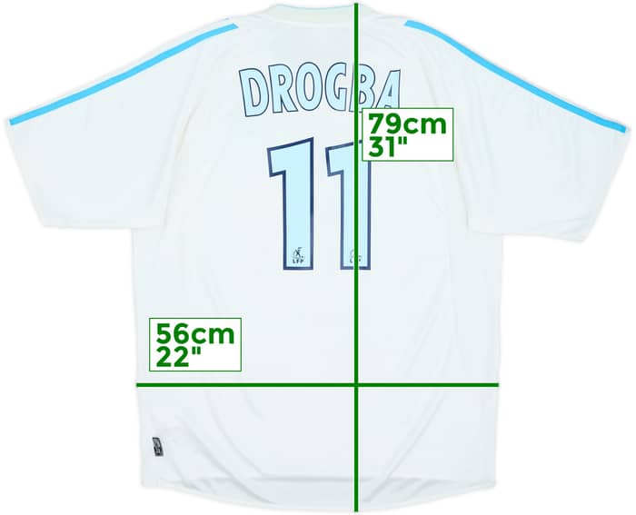 2003-04 Olympique Marseille Home Shirt Drogba #11 - 6/10 - (L)