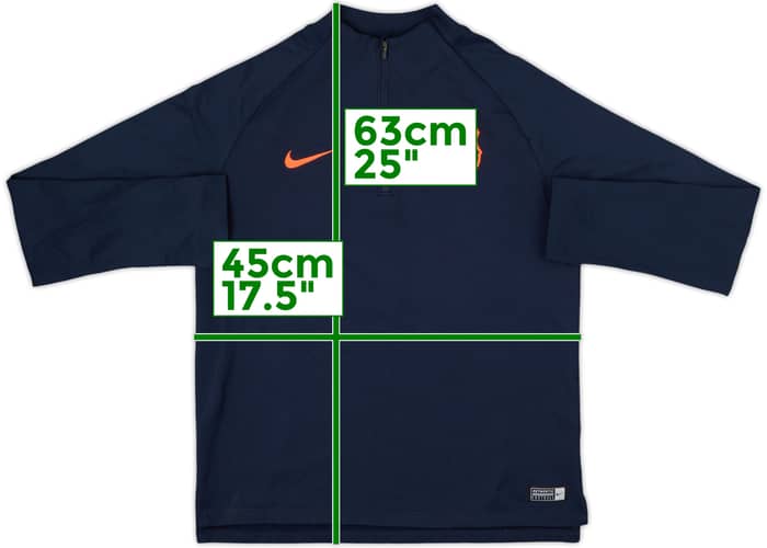 2018-19 Barcelona Nike 1/4 Zip Training Top - 8/10 - (L.Boys)