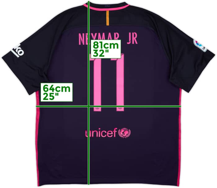 2016-17 Barcelona Away Shirt Neymar Jr #11 - 8/10 - (XXL)