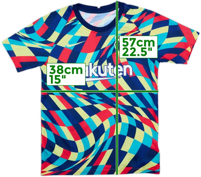 2021-22 Barcelona Nike Training Shirt - 9/10 - (M.Boys)