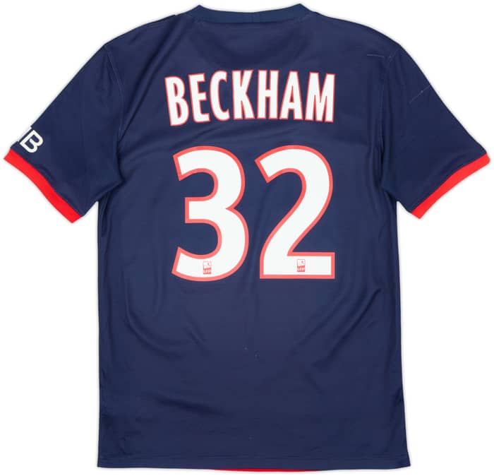 2013-14 Paris Saint-Germain Home Shirt Beckham #32 - 6/10 - (S)