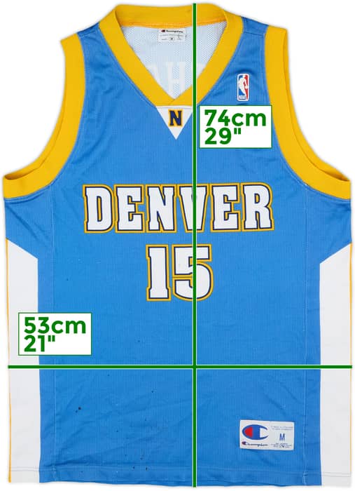 2003-10 Denver Nuggets Anthony #15 Champion Away Jersey - 4/10 - (M)