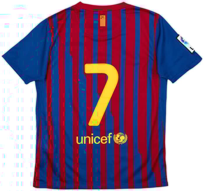 2011-12 Barcelona Home Shirt #7 - 8/10 - (M.Boys)