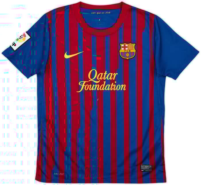 2011-12 Barcelona Home Shirt #7 - 8/10 - (M.Boys)