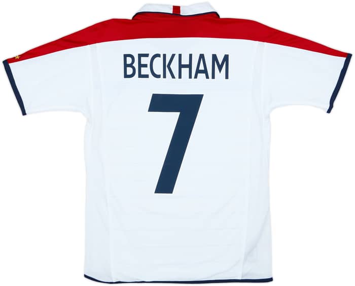 2003-05 England Home Shirt Beckham #7 - 10/10 - (XL.Boys)