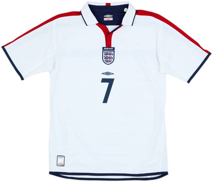 2003-05 England Home Shirt Beckham #7 - 10/10 - (XL.Boys)
