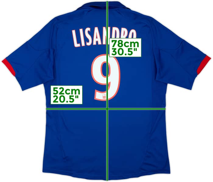 2012-13 Lyon Away Shirt Lisandro #9 - 6/10 - (M)
