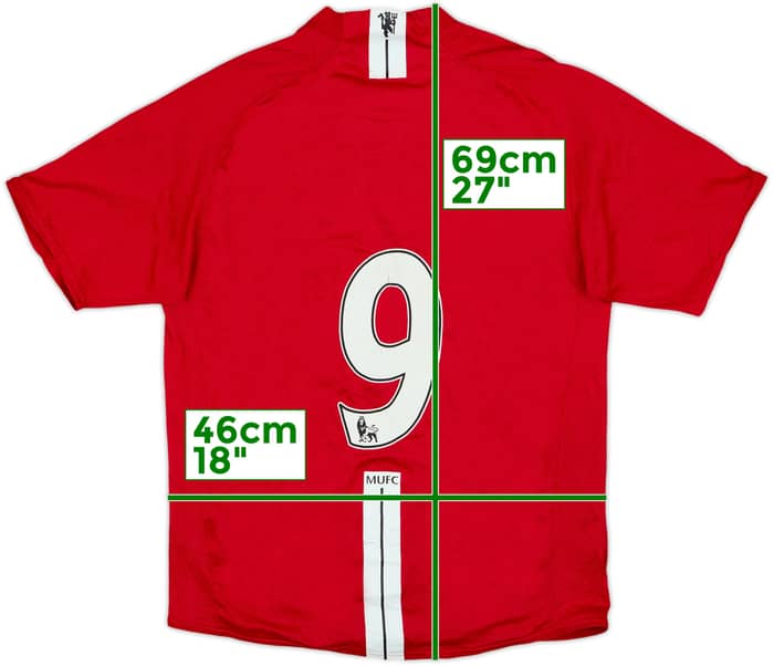 2007-09 Manchester United Home Shirt #9 - 5/10 - (M)