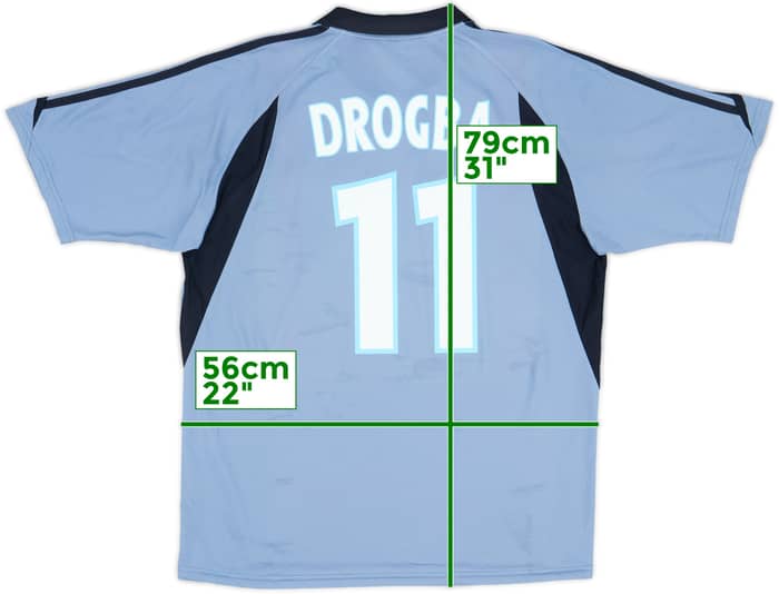 2003-04 Olympique Marseille Third Shirt Drogba #11 - 8/10 - (L)