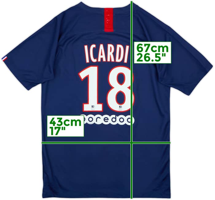 2019-20 Paris Saint-Germain Home Shirt Icardi #18 - 9/10 - (XL.Boys)