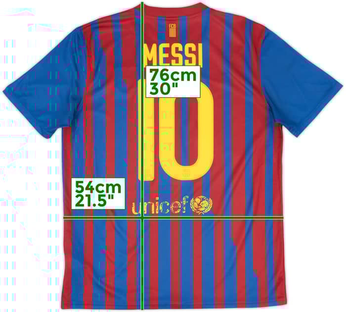 2011-12 Barcelona Basic Home Shirt Messi #10 - 6/10 - (L)
