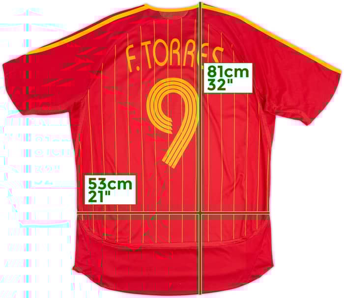 2006-08 Spain Home Shirt F.Torres #9 - 5/10 - (L)