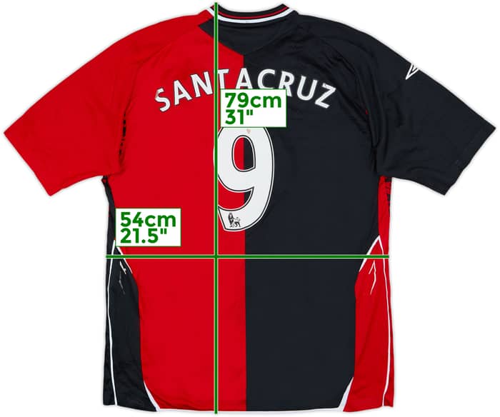 2007-08 Blackburn Away Shirt Santa Cruz #9 - 5/10 - (XL)