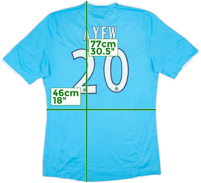 2010-11 Olympique Marseille Away Shirt Ayew #20 - 6/10 - (M)