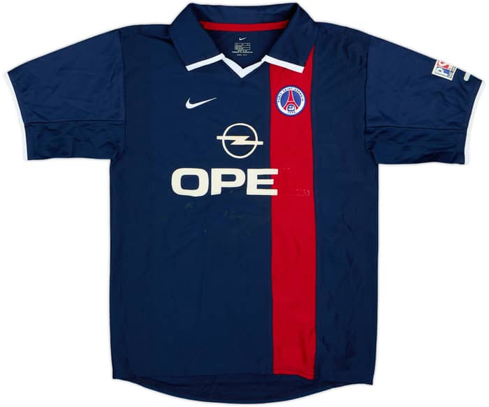 2001-02 Paris Saint-Germain Home Shirt Ronaldinho #7 - 4/10 - (L.Boys)