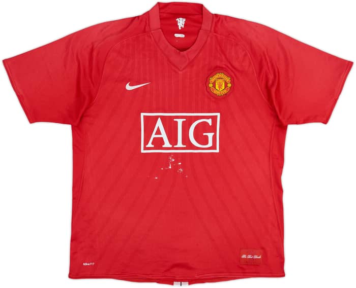 2007-09 Manchester United Home Shirt - 4/10 - (XL)