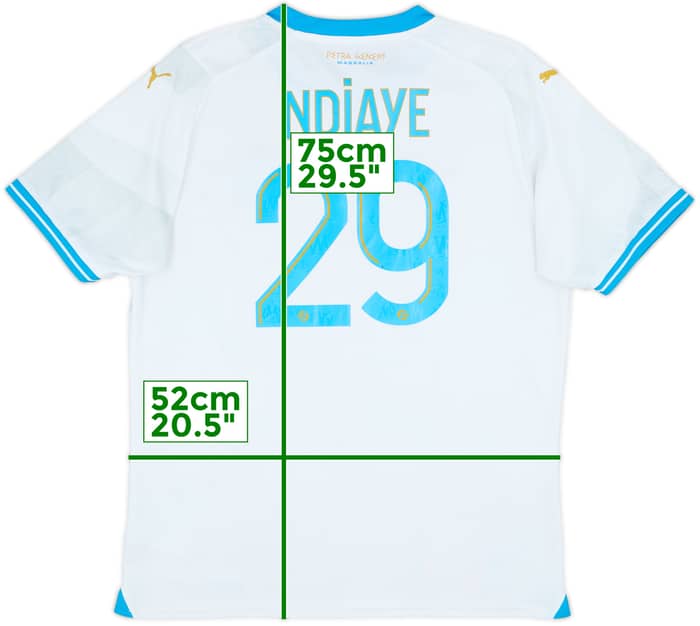 2023-24 Olympique Marseille Home Shirt Ndiaye #29 - 8/10 - (L)