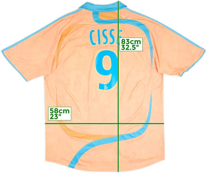2007-08 Olympique Marseille Third Shirt Cisse #9 - 6/10 - (XL)