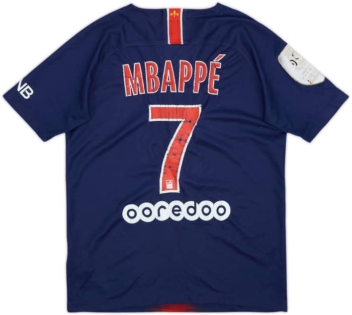 2018-19 Paris Saint-Germain Home Shirt Mbappe #7 - 4/10 - (L.Boys)