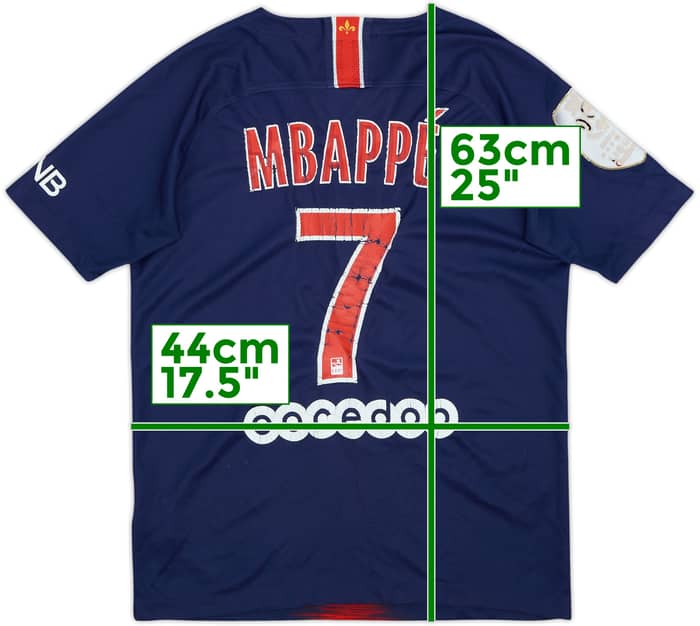 2018-19 Paris Saint-Germain Home Shirt Mbappe #7 - 4/10 - (L.Boys)