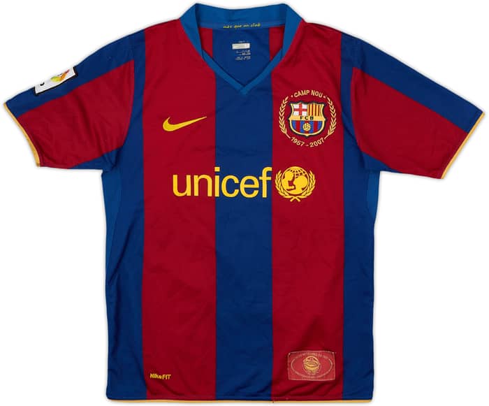 2007-08 Barcelona Home Shirt Henry #14 - 5/10 - (M.Boys)