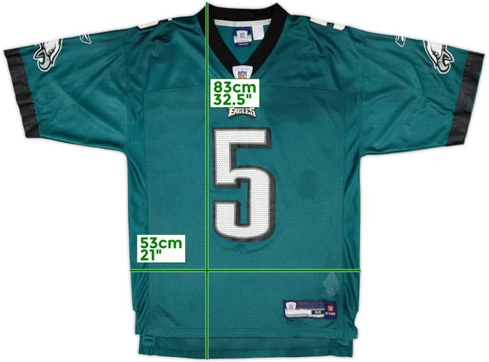 2007 Philadelphia Eagles McNabb #5 Reebok On Field Home Jersey - 8/10 - (M)