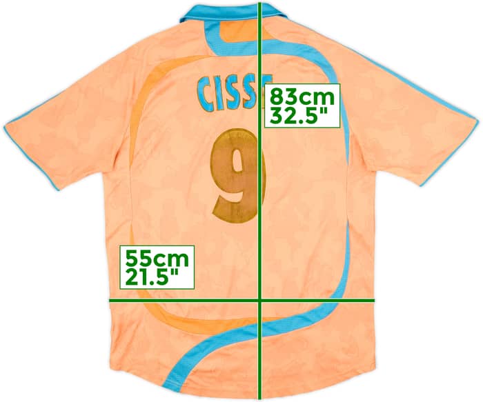 2007-08 Olympique Marseille Third Shirt Cisse #9 - 4/10 - (L)