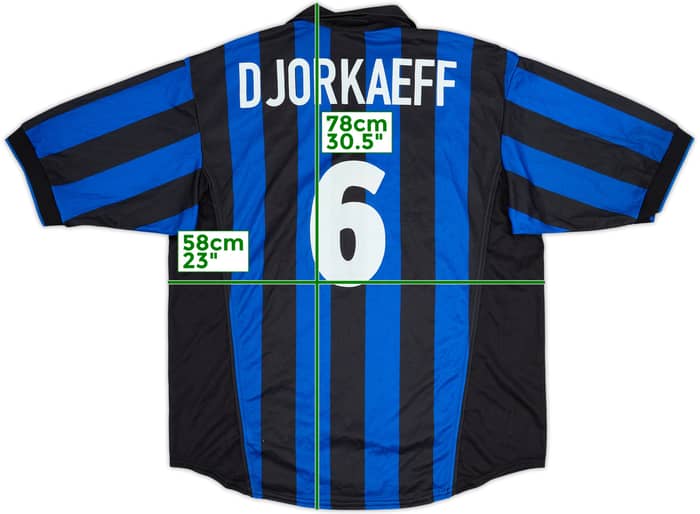 1998-99 Inter Milan Maillot domicile Djorkaeff #6 - 6/10 - (L)