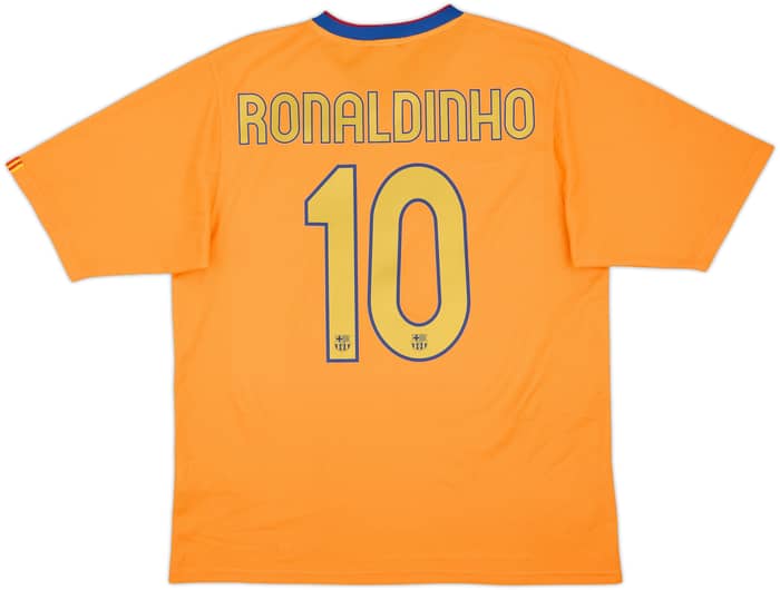 2006-08 Barcelona Basic Away Shirt Ronaldinho #10 - 10/10 - (L)