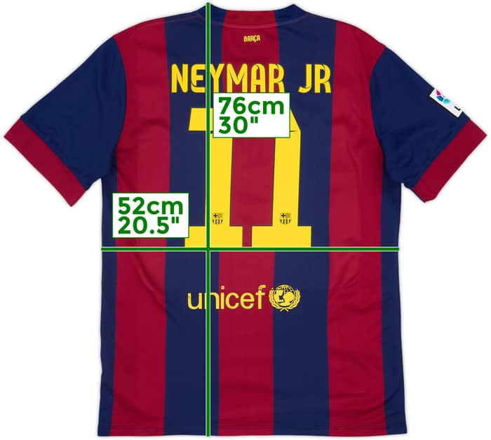 2014-15 Barcelona Home Shirt Neymar Jr #11 - 5/10 - (L)