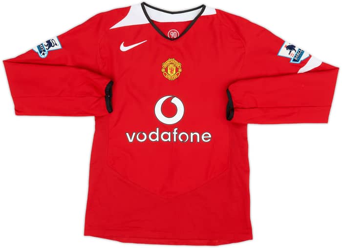 2004-06 Manchester United Home L/S Shirt Ronaldo #7 - 8/10 - (11-12 Years)