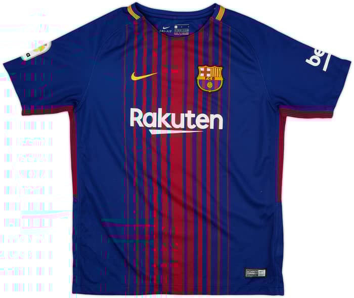 2017-18 Barcelona Home Shirt Messi #10 - 4/10 - (L.Boys)