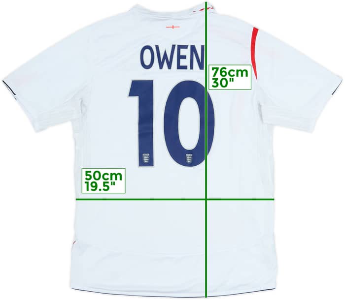 2005-07 England Home Shirt Owen #10 - 7/10 - (L)