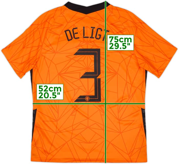 2020-21 Netherlands Home Shirt De Ligt #3 - 7/10 - (L)