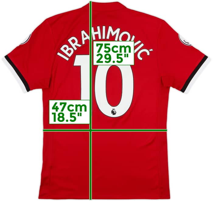 2017-18 Manchester United Home Shirt Ibrahimovic #10 - 8/10 - (S)