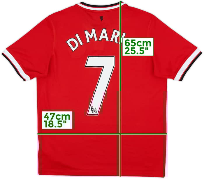 2014-15 Manchester United Home Shirt Di Maria #7 - 10/10 - (XL.Boys)