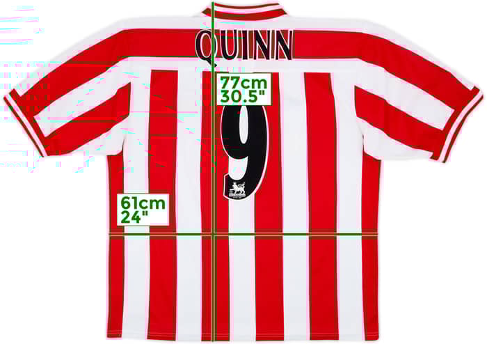 1999-00 Sunderland Home Shirt Quinn #9 - 9/10 - (XL)