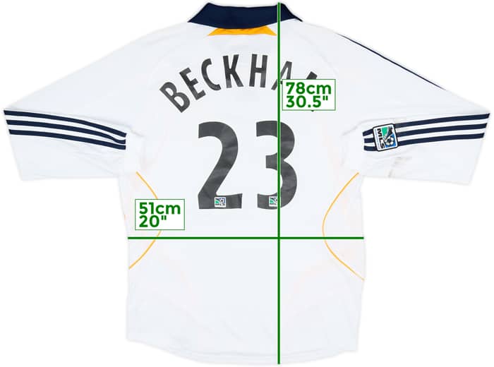 2007-08 LA Galaxy Home L/S Shirt Beckham #23 (M)