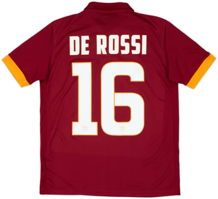 2014-15 Roma Home Shirt De Rossi #16 - 8/10 - (13-15 Years)