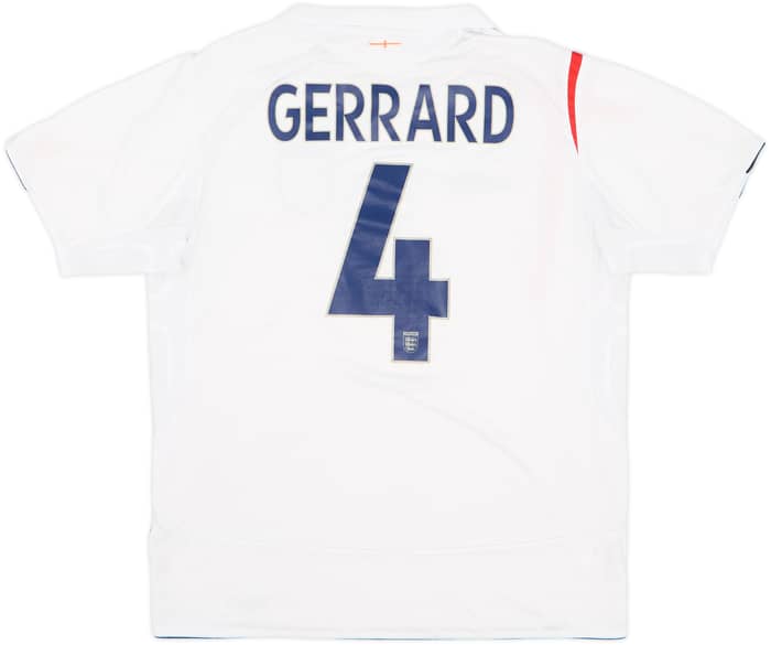 2005-07 England Home Shirt Gerrard #4 - 5/10 - (L)