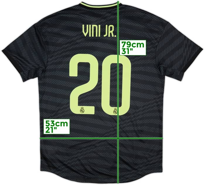 2022-23 Real Madrid Authentic Third Shirt Vini Jr. #20 (L)